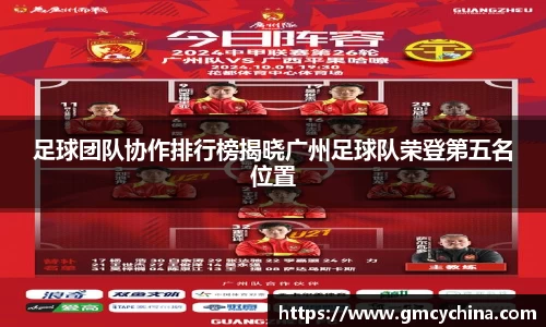 足球团队协作排行榜揭晓广州足球队荣登第五名位置