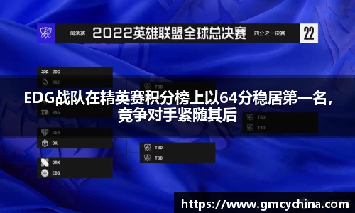 EDG战队在精英赛积分榜上以64分稳居第一名，竞争对手紧随其后